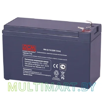 Аккумулятор для ИБП Powercom PM-12-7.0 (12В/7 А·ч)